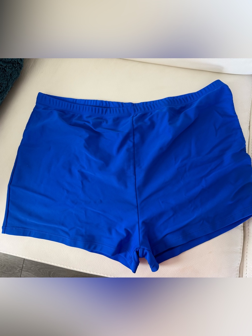 Women's Electric Blue Swim Shorts with Stretch Waist